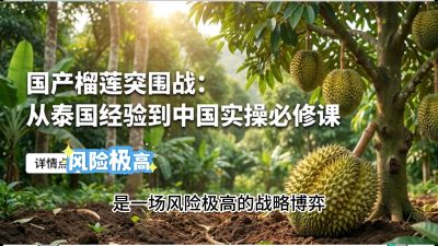 第一节：榴莲突围战：选址决策指南，告别赌运气，用硬指标圈定&ldquo;优生，课程：《国产榴莲突围战：从泰国经验到中国实操的8堂必修课（高阶实战版）》
