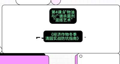 第4节：【替代方案】矿物油与广谱杀菌剂的&ldquo;混搭艺术&rdquo;，课程：《经济作物冬季清园&middot;实战防坑指南》#识农AI