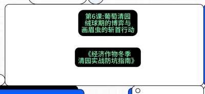 第6节：【葡萄清园】绒球期的博弈与画眉虫的&ldquo;斩首行动&rdquo;，课程：《经济作物冬季清园&middot;实战防坑指南》#识农AI