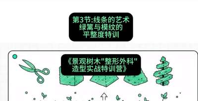 第03节：线条的艺术&mdash;&mdash;绿篱与模纹的平整度特训，课程：《景观树木&ldquo;整形外科&rdquo;造型实战特训营》#识农AI